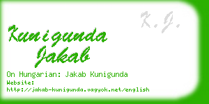 kunigunda jakab business card